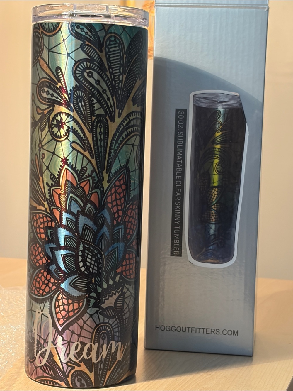 30 oz Clear Skinny Tumbler - Multicolor